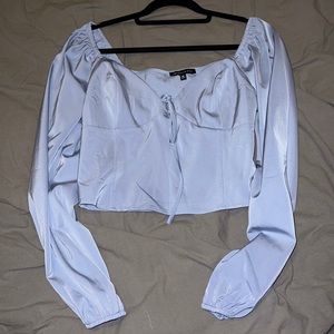 Kendall & Kylie cropped long sleeve top